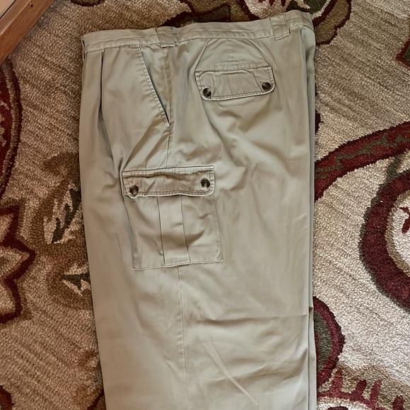 Vtg ORVIS Size 46 Cotton Khaki Low-Pleat Buttoned Side-Pockets Casual Career - Picture 15 of 16